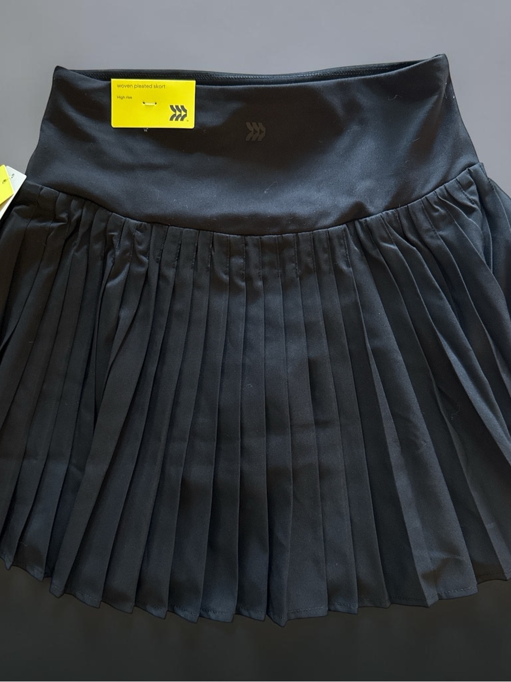 Black Pleated Women’s Skort- Athletic A-Line - Picture 2 of 3